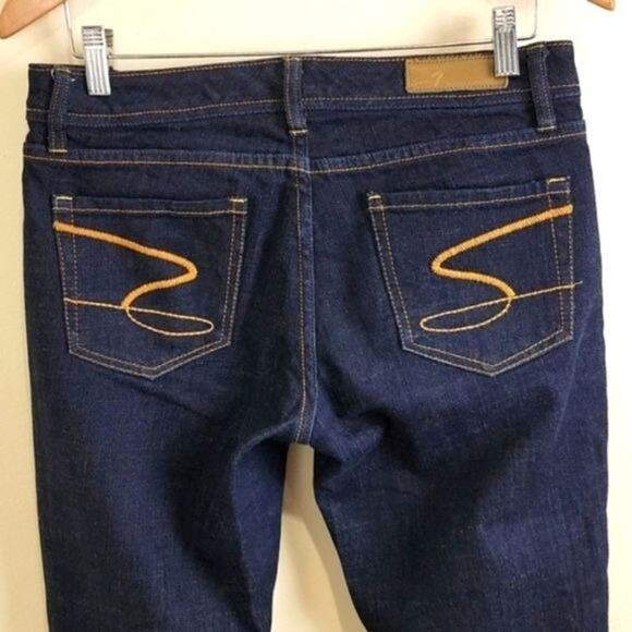 Seven7 Women's Classic Flare Jeans Dark size 31 Dark Blue New - Picture 3 of 6